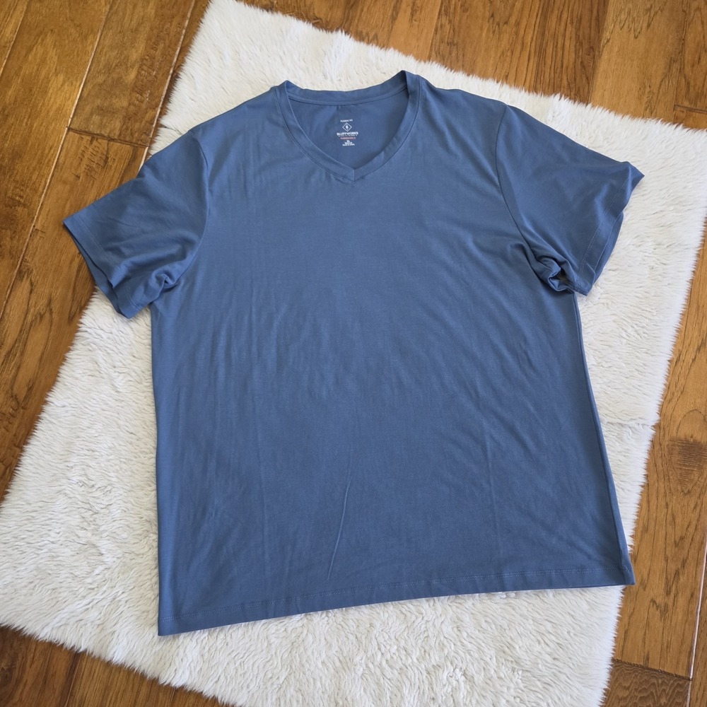 Bluffworks Short Sleeve T-Shirt Top Men's XL Blue V-Neck
